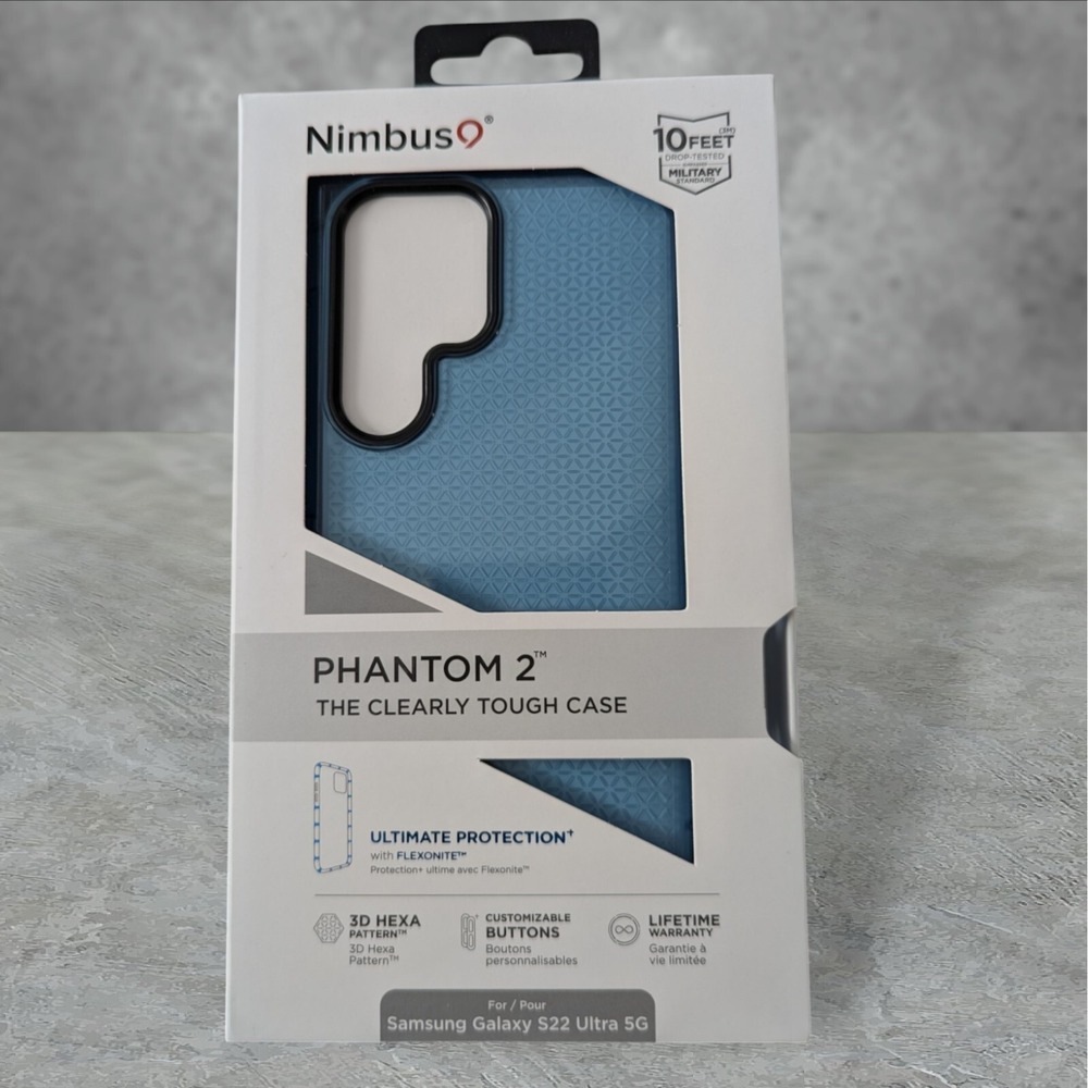 G7. Nimbus9 Phantom 2 Case for Samsung Galaxy‎ S22 Ultra 5G 3D Hexa Blue